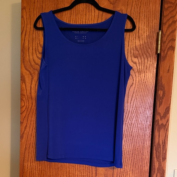 Eileen Fisher Tops - Susan Graver’s Liquid knit Royal Blue Tank Top